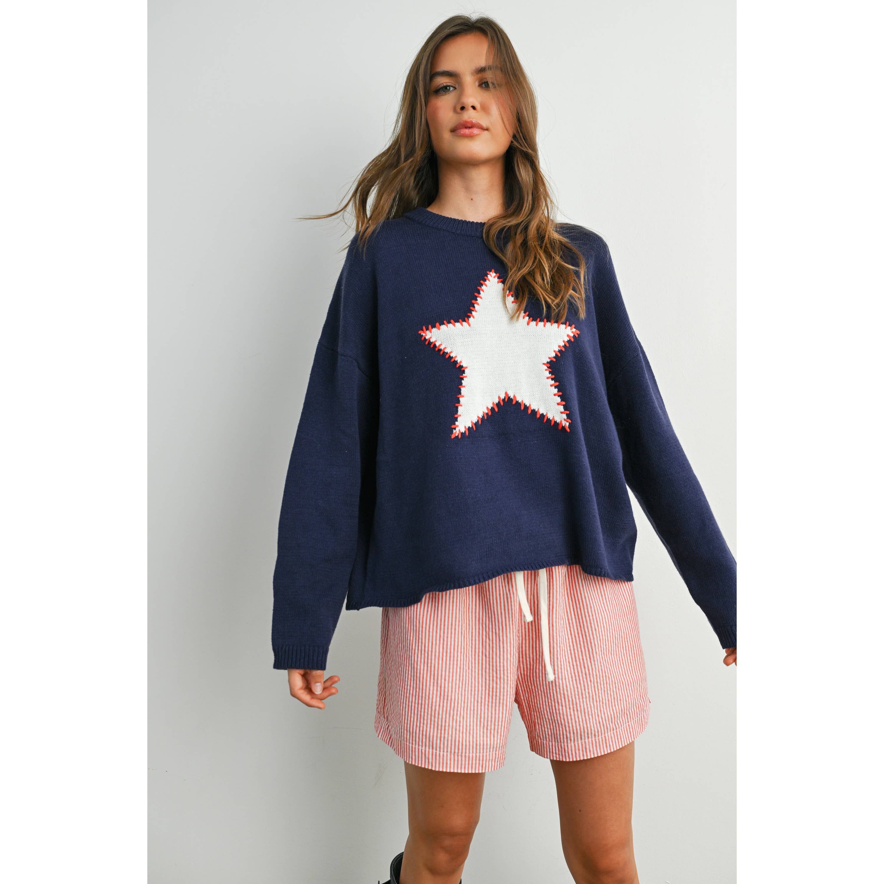 Star | Drop Shoulder Star Sweater