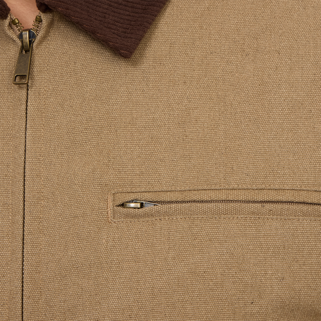 Nolan | Cotton Corduroy Collared Zip Up Jacket