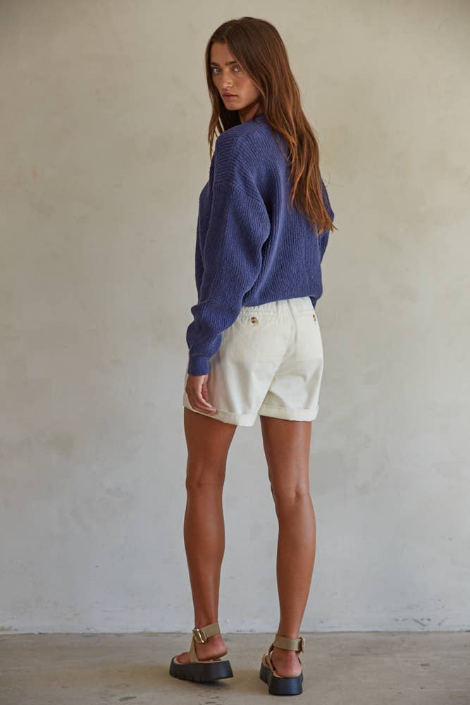 Juno | Knit Cotton Sweater Button Down Cardigan