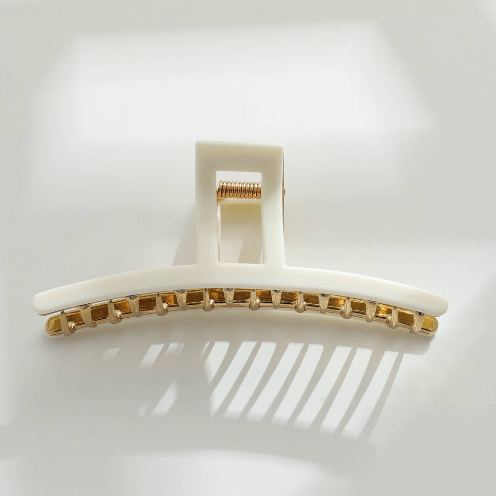 Vera | Ivory Gold Metal Assorted Claw Clips