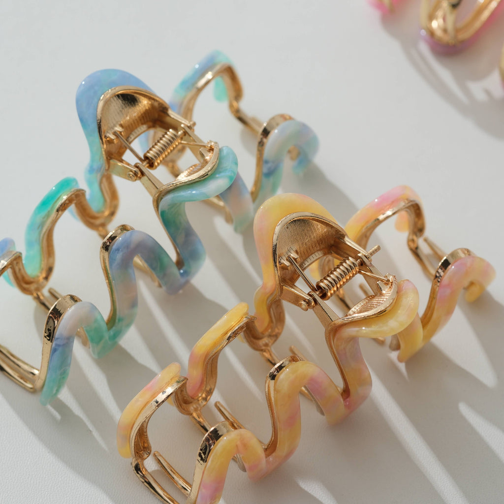 Willow Island | Large Metal Squiggle Claw Clip