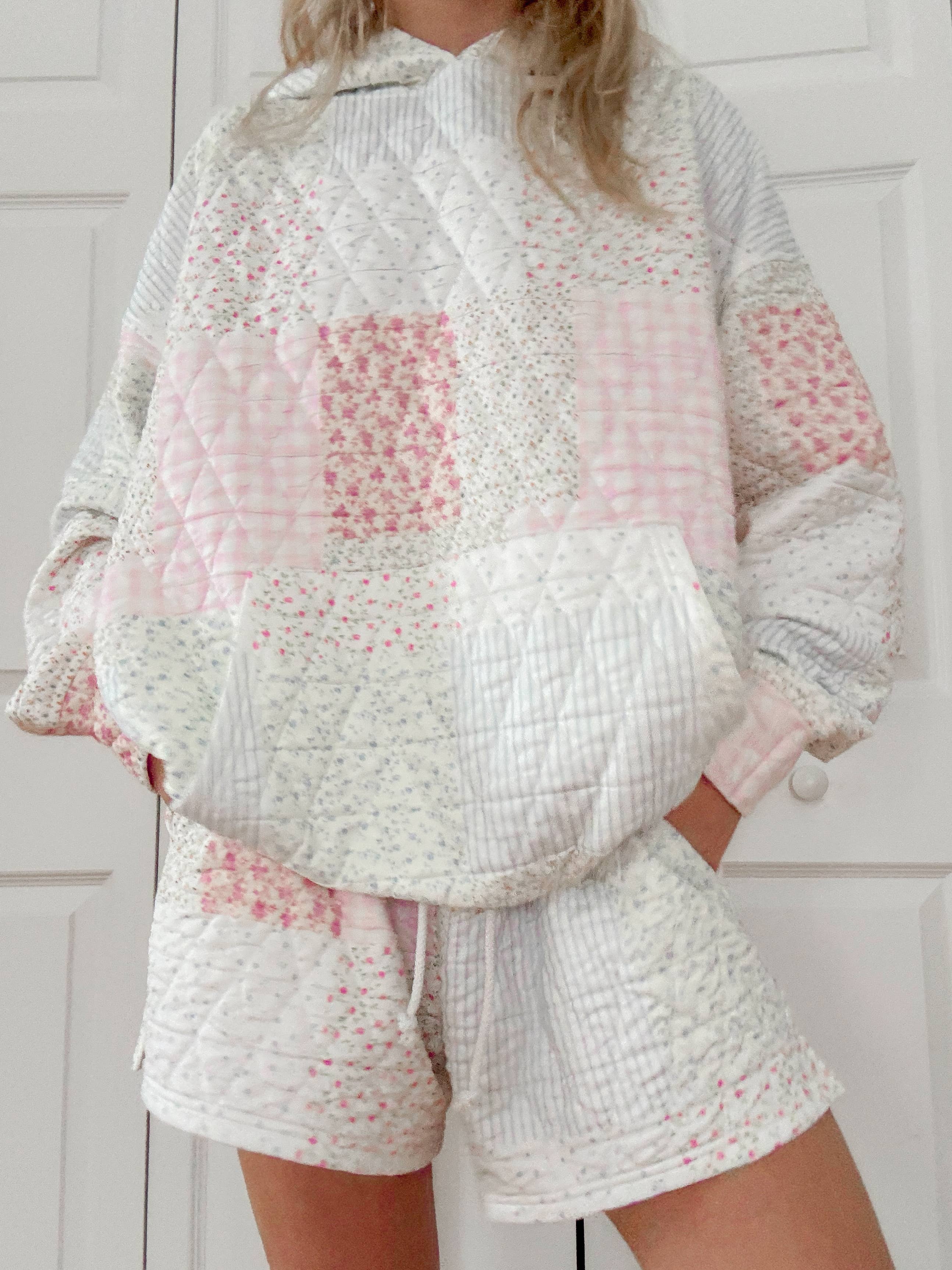 Lucy | Quilted Pastel Hoodie