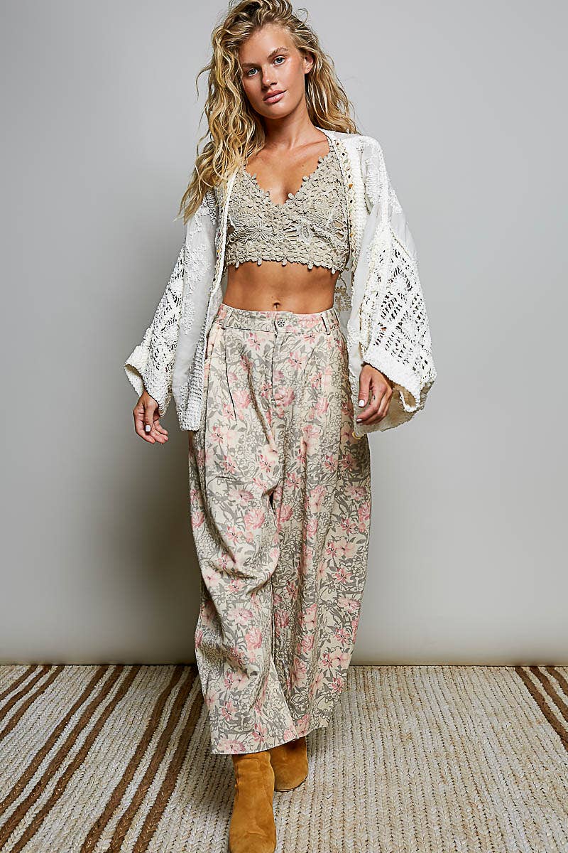 Chenille | Embroidered Crochet Cardigan