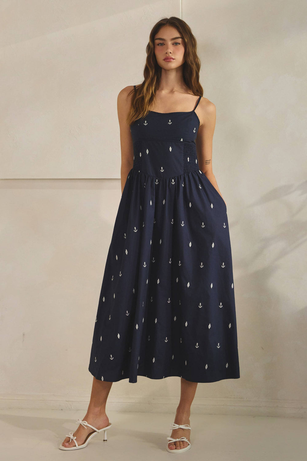 Anchor | Embroidered Maxi Dress 100% Cotton