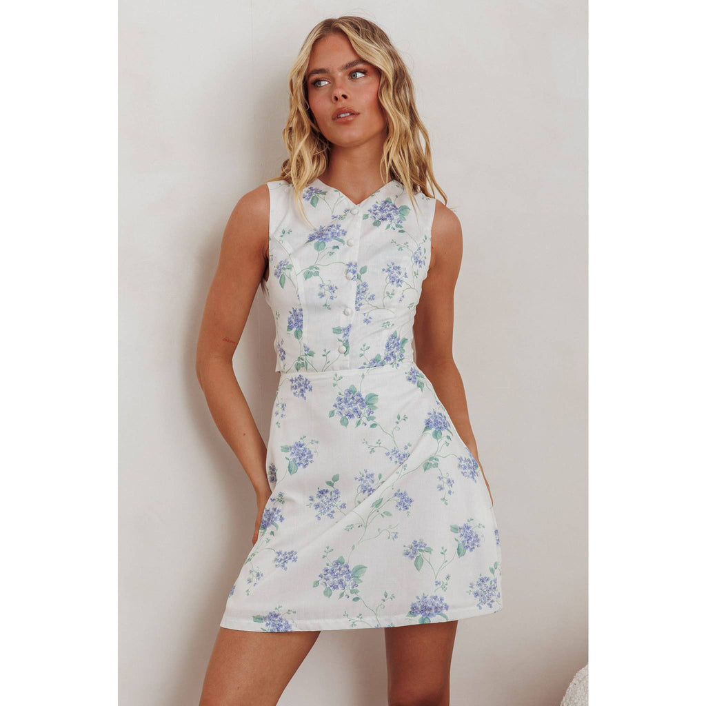 Stevie | Button Down Floral Mini Dress