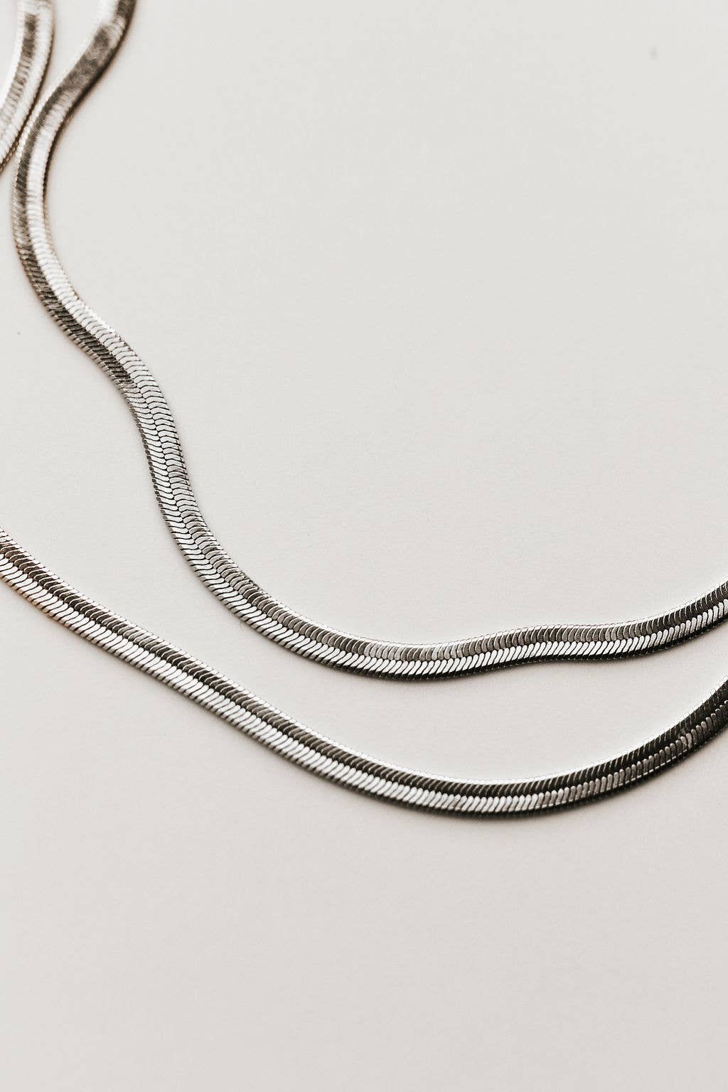 Jade | Gold Filled Herringbone Necklace