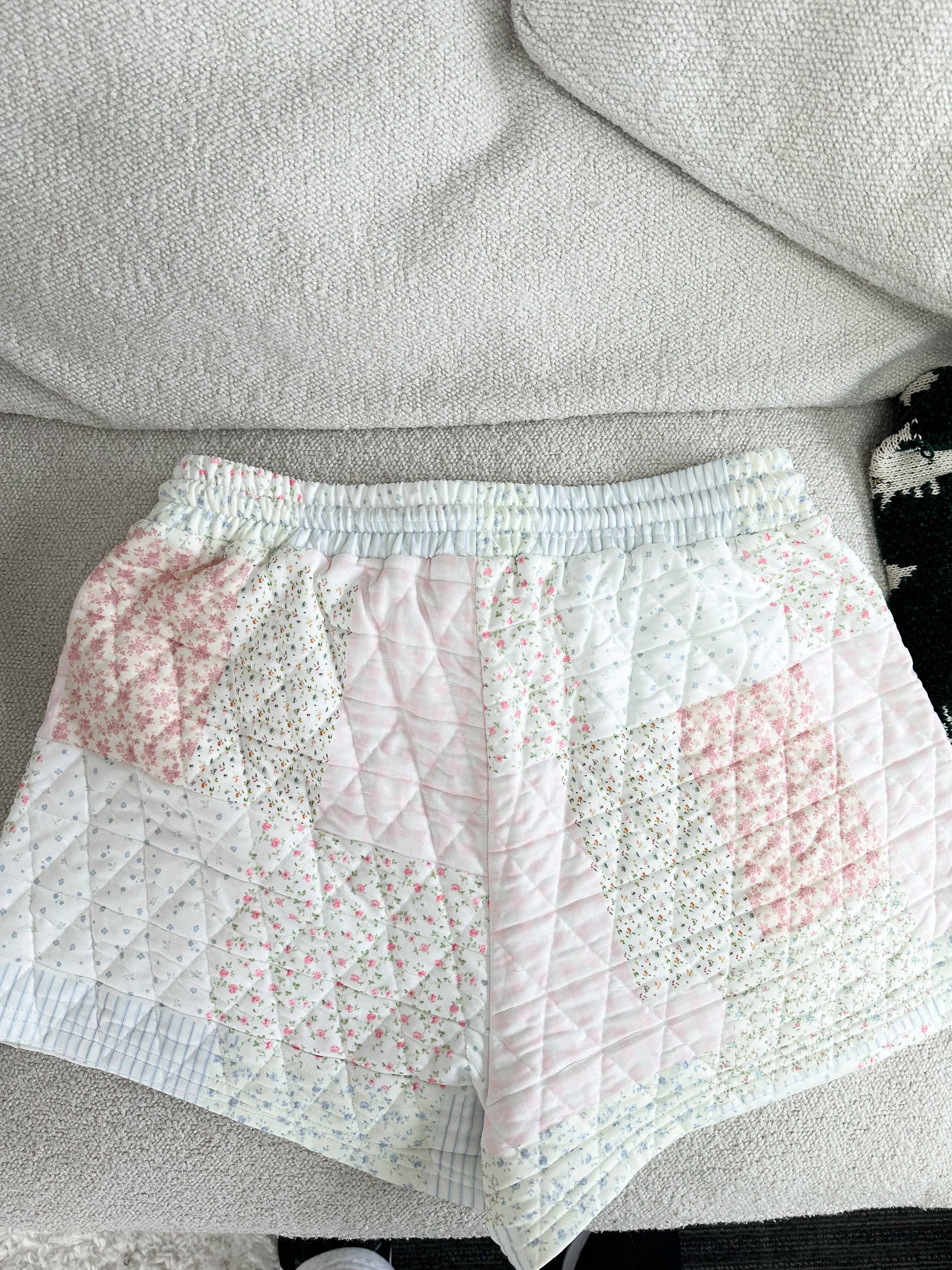 Pearl | Quilted Pastel Shorts