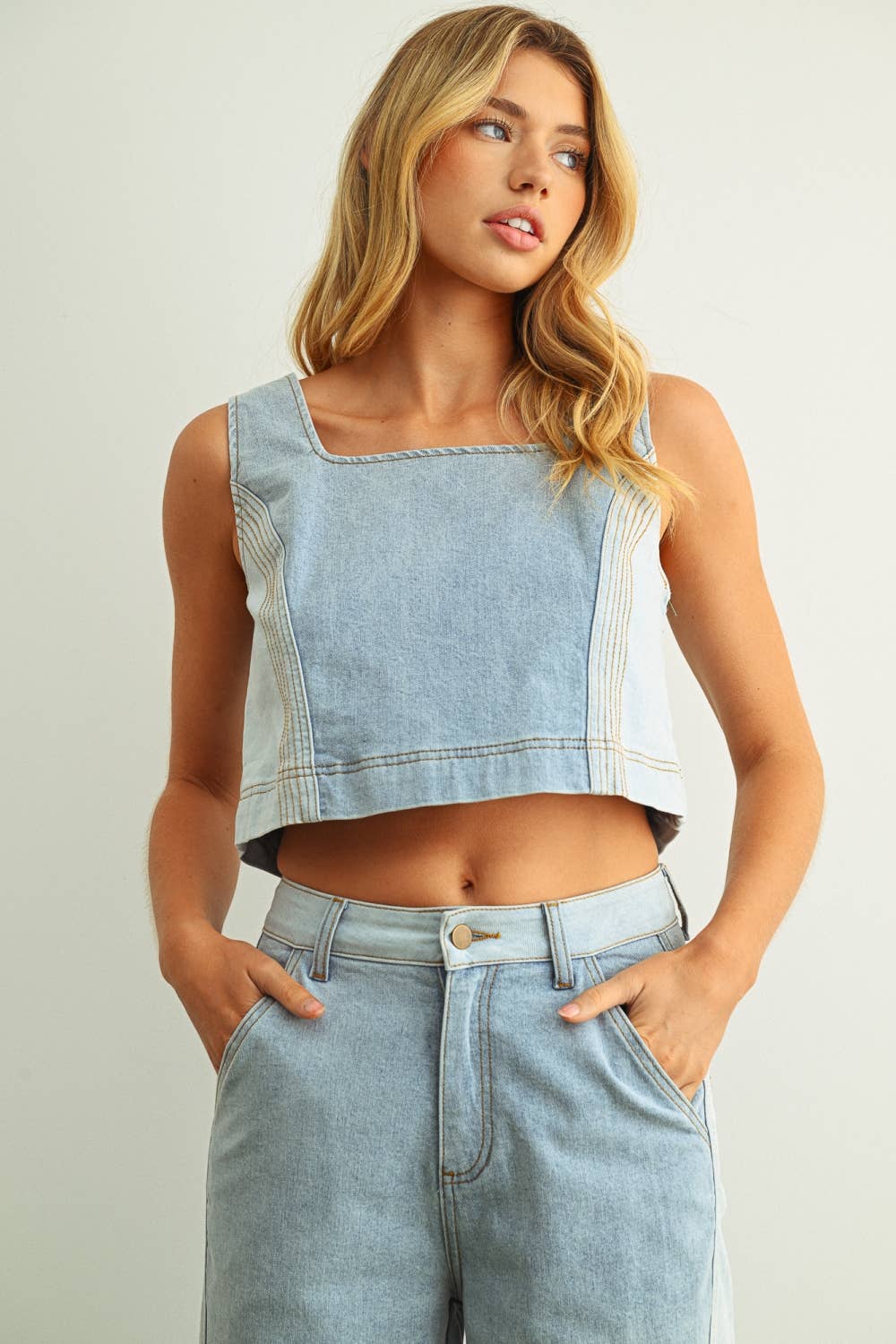 Lynn | Color Block Denim Jeans