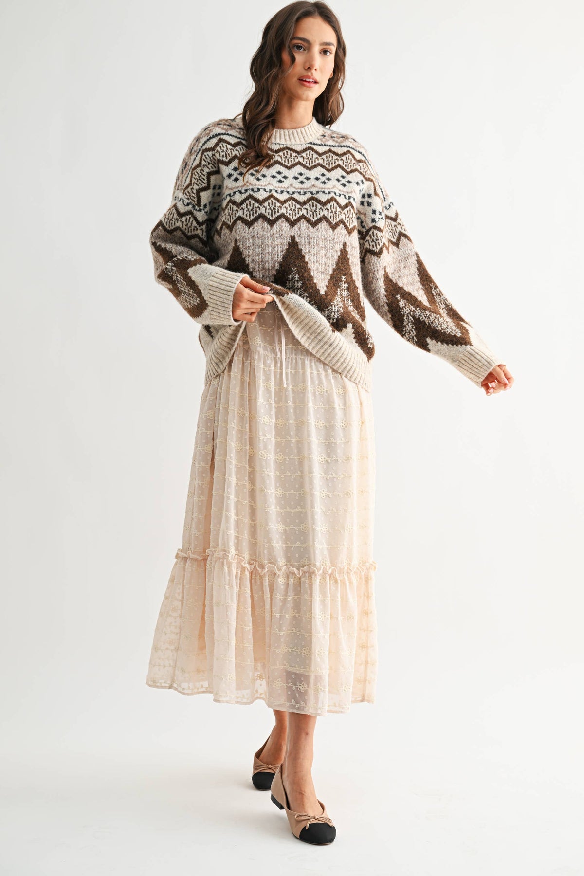 Saga | Nordic Chevron Knit Sweater