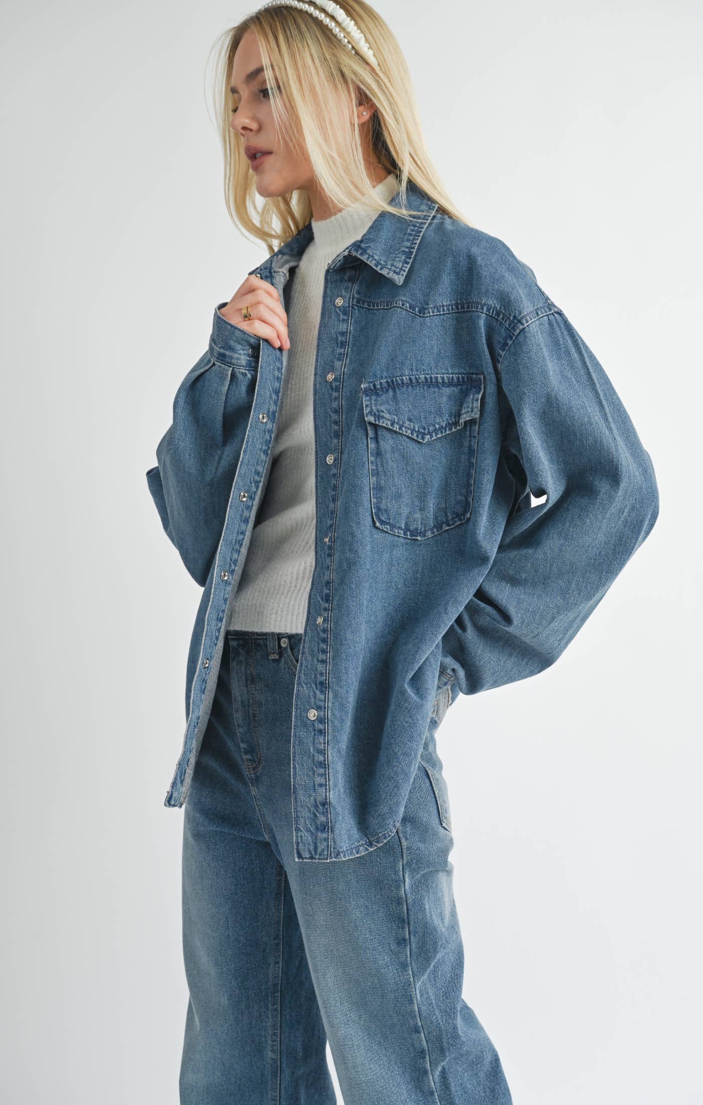 Selfless Oversized Denim Shacket