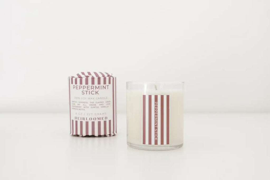 Peppermint Stick | Holiday Wrapped Candle Collection