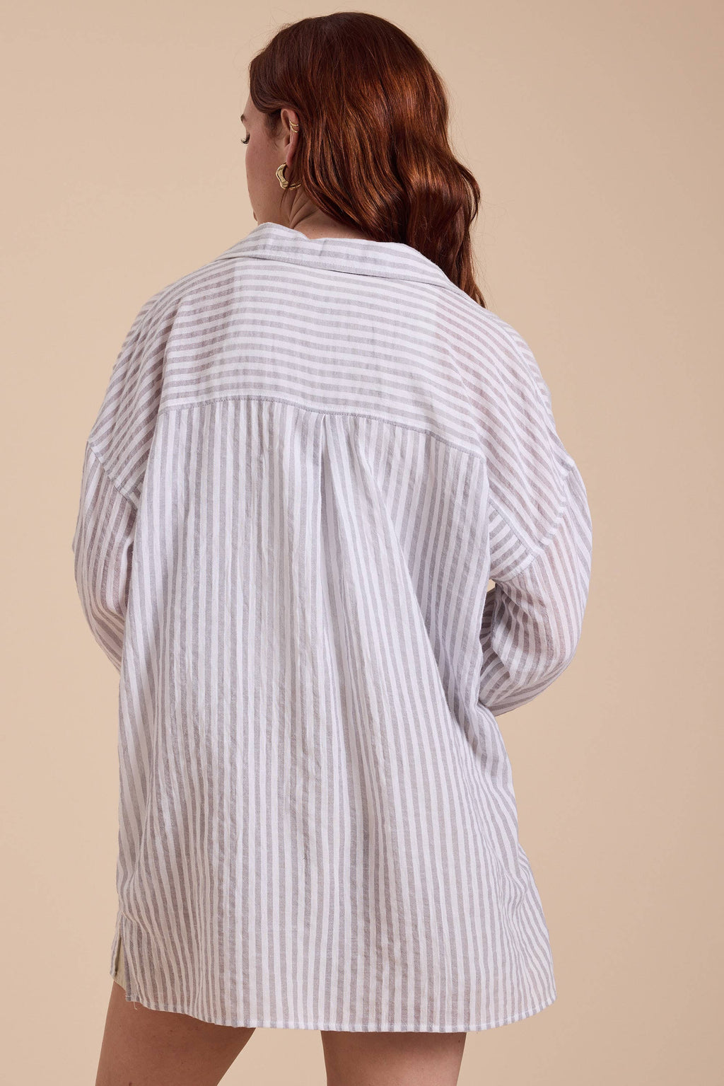 Millionaire Mommy | 100% Cotton Striped Pattern Button Down Shirt