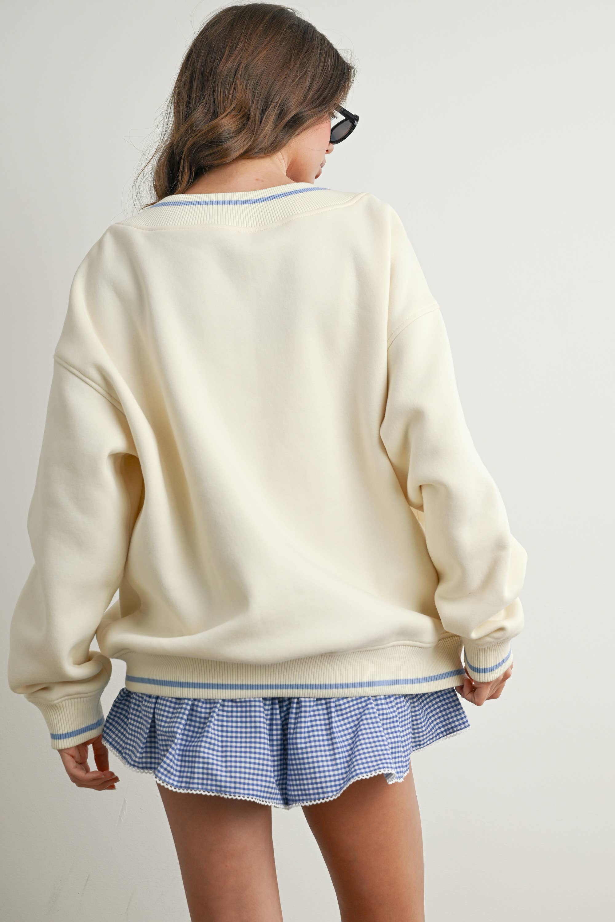 USA | Crew Neck Graphic Long Sleeve Top