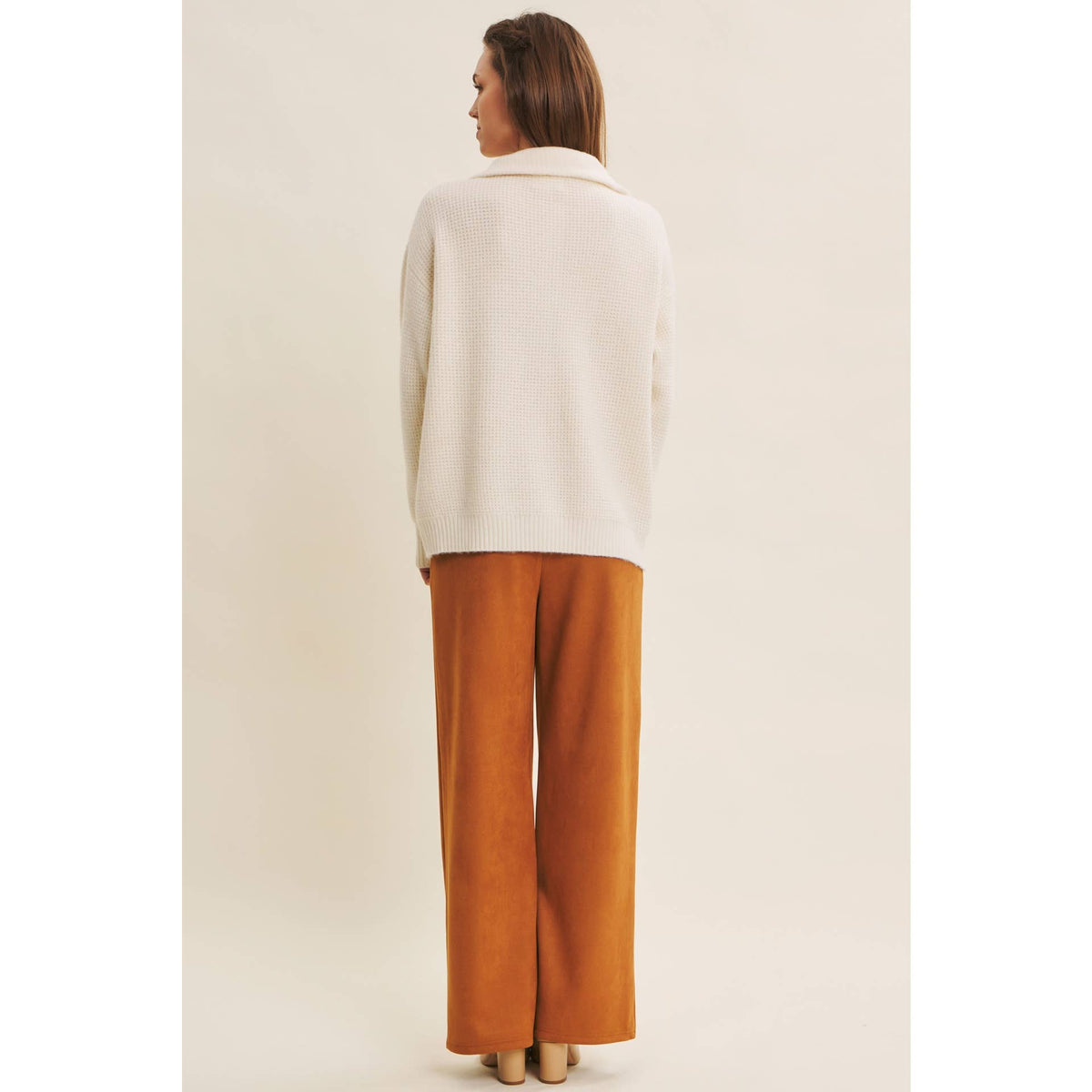 Gaia | Eco-Friendly Wool Waffle Knit Pullover