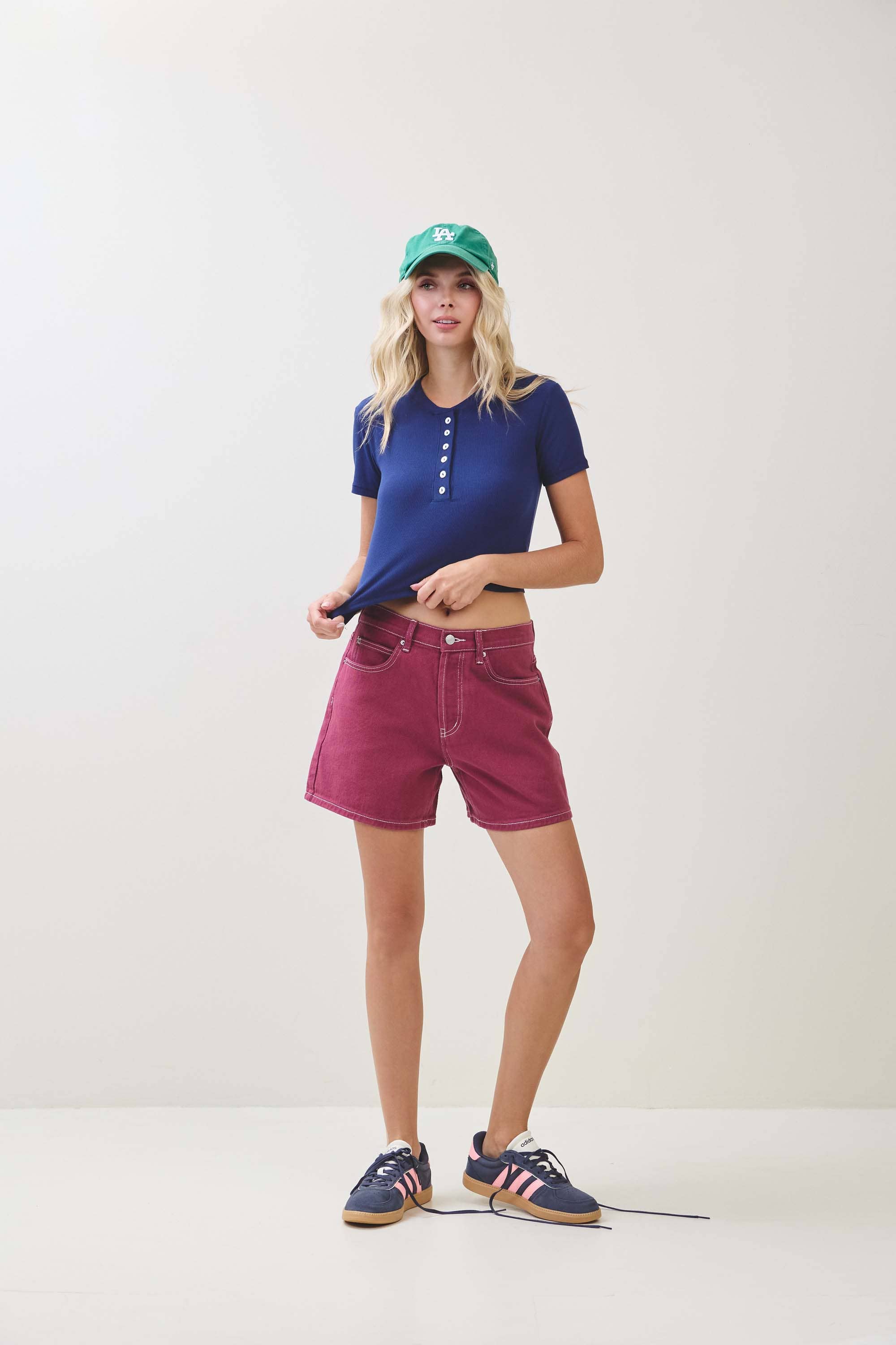 Moon | Henley Neck Top