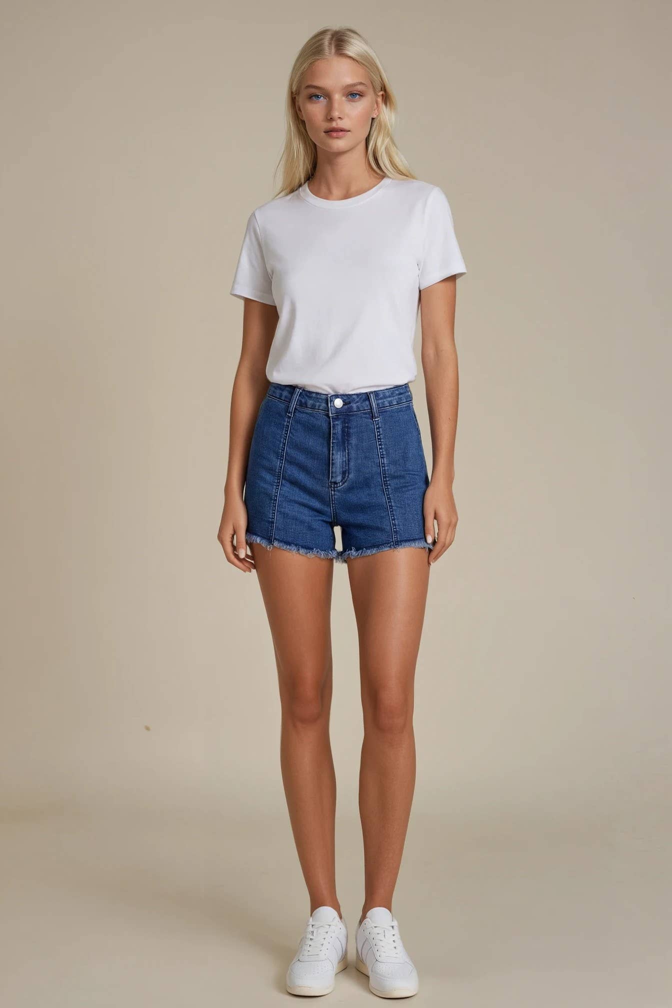 Ariele | Star Cutout Denim Shorts