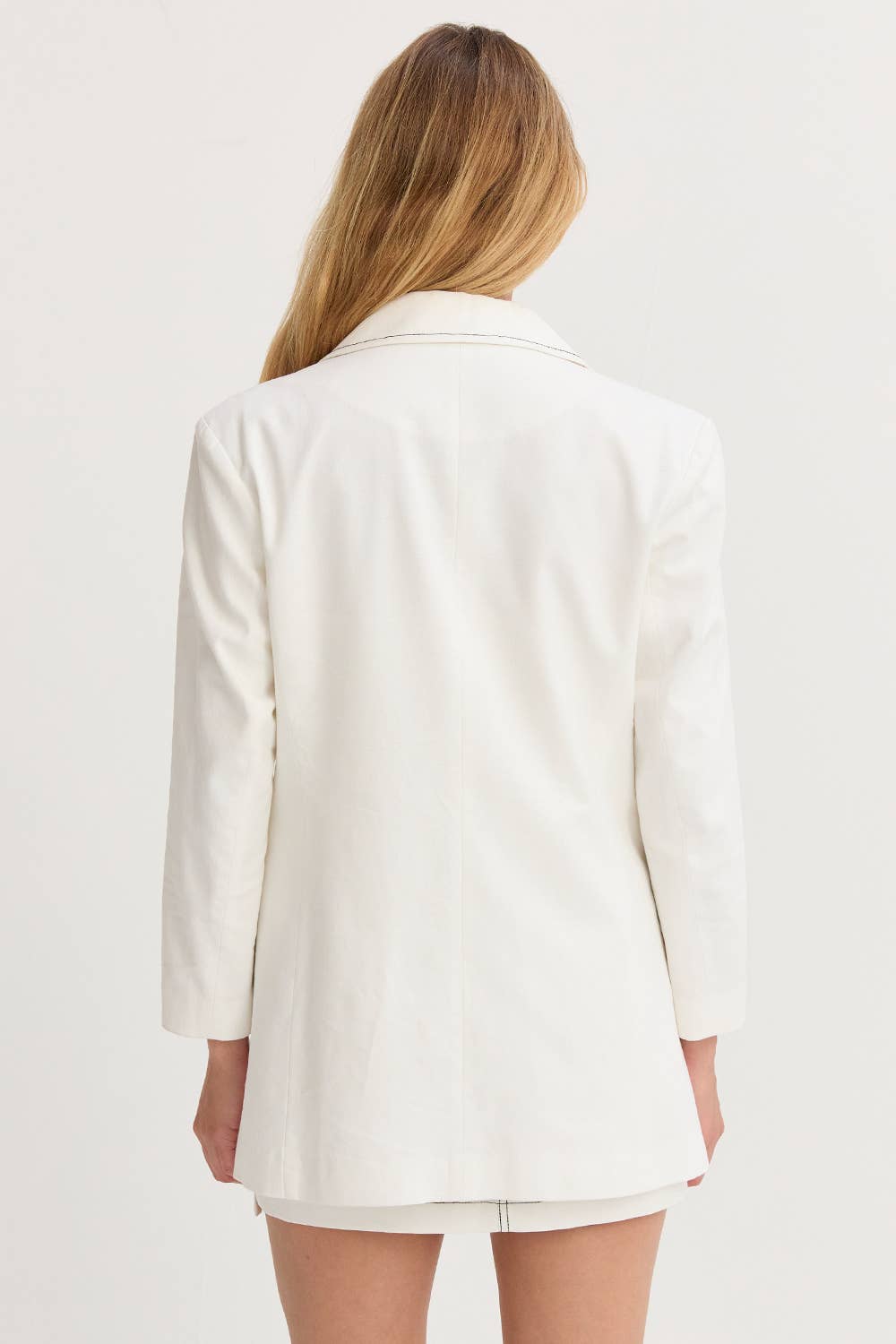 Carlisle | Cotton and Linen Contrast Stitch Blazer