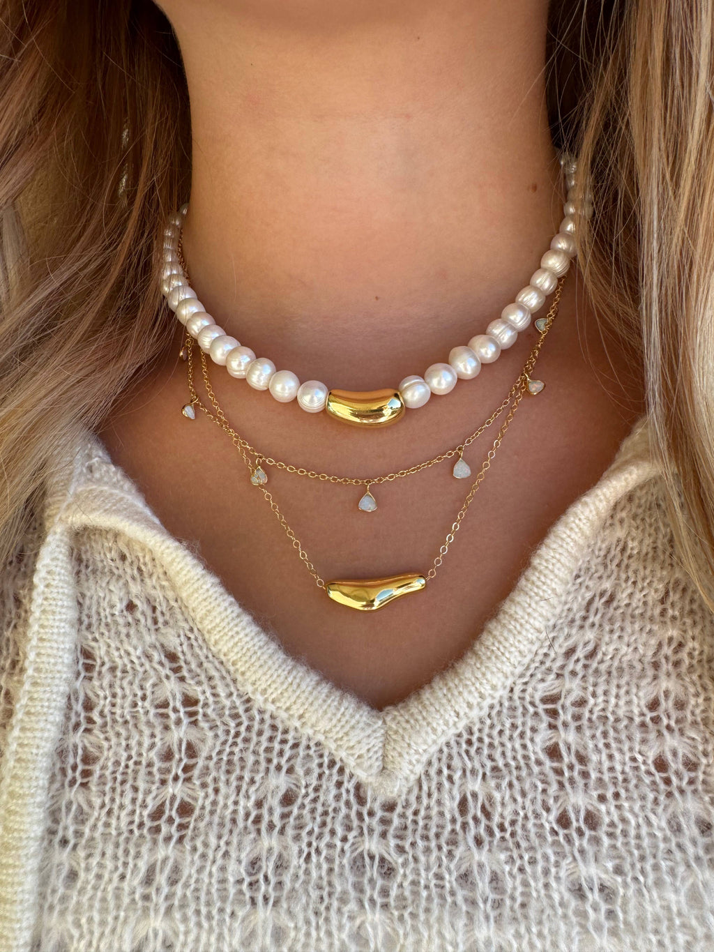 Nora Opal Drop Necklace