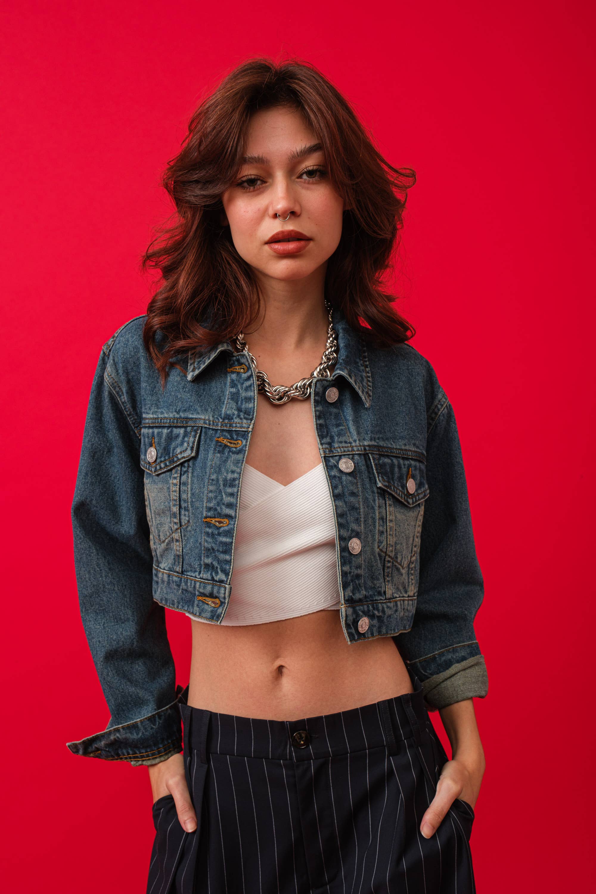Calla | Denim Crop Jacket