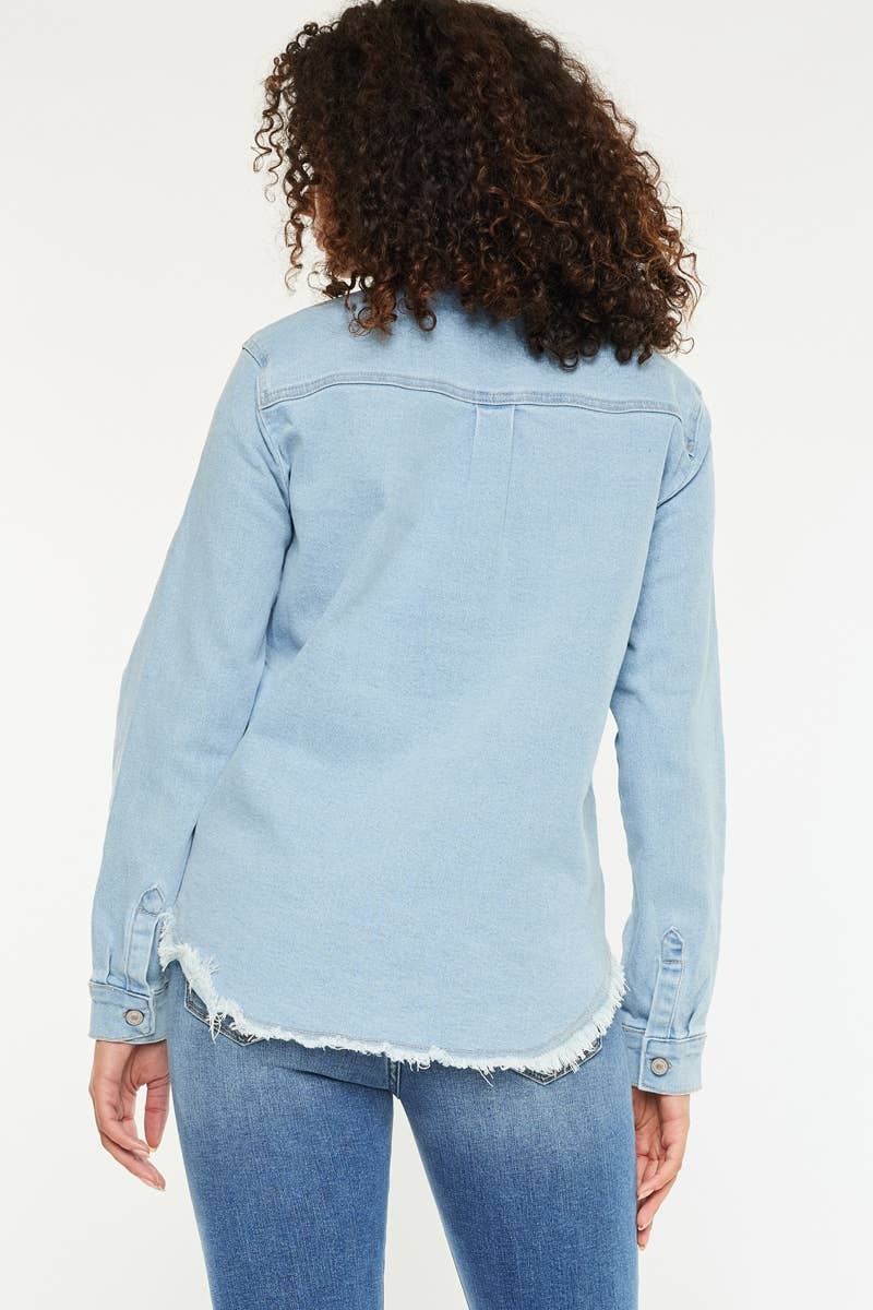 Denim Button Down Shirt Light Wash