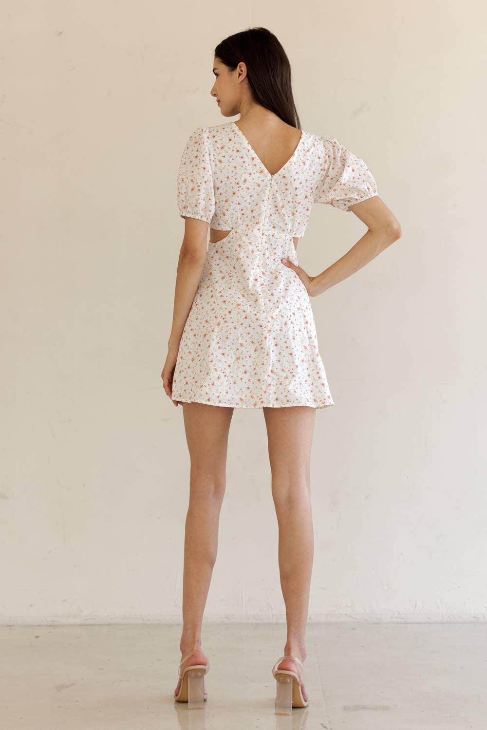 Camille | 100% Cotton Floral Bow Mini Dress