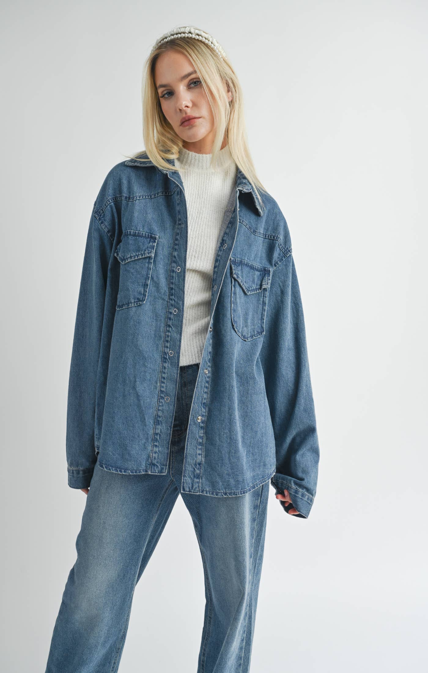Selfless Oversized Denim Shacket