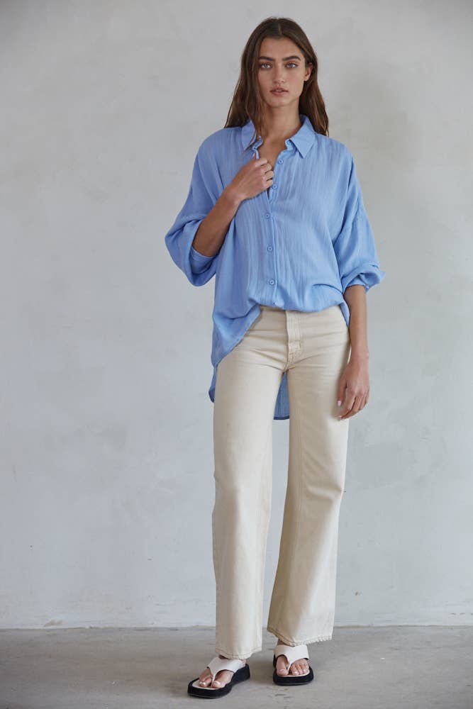 Cape May | Collar Button-down Long Sleeve Shirt Top