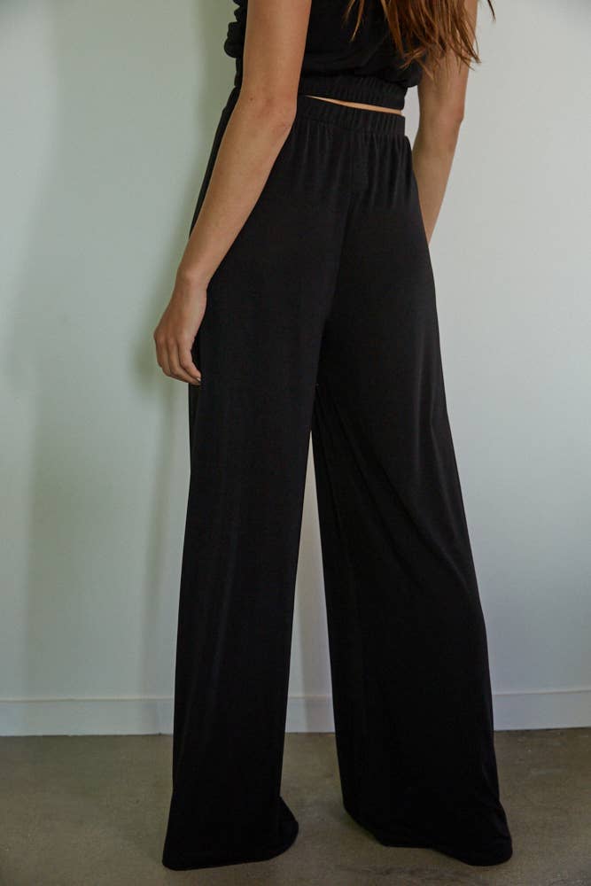 Mya | High Waisted Wide Leg Pants