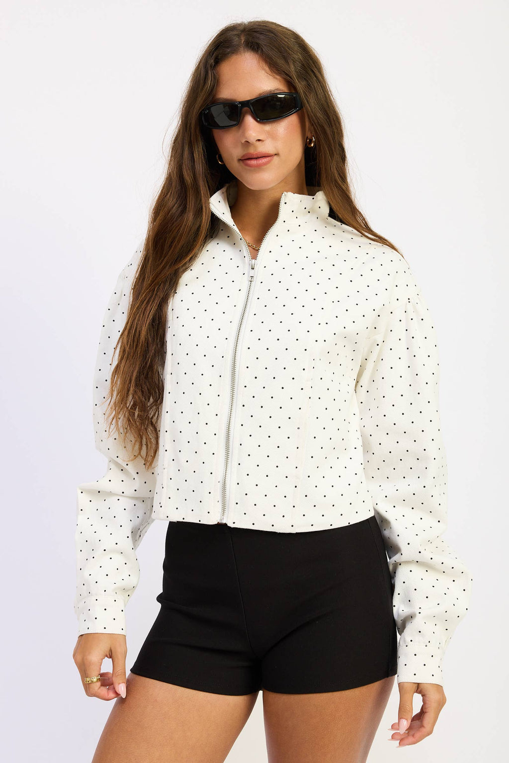 Dotty | 100% Cotton Zip Up Jacket w Pockets