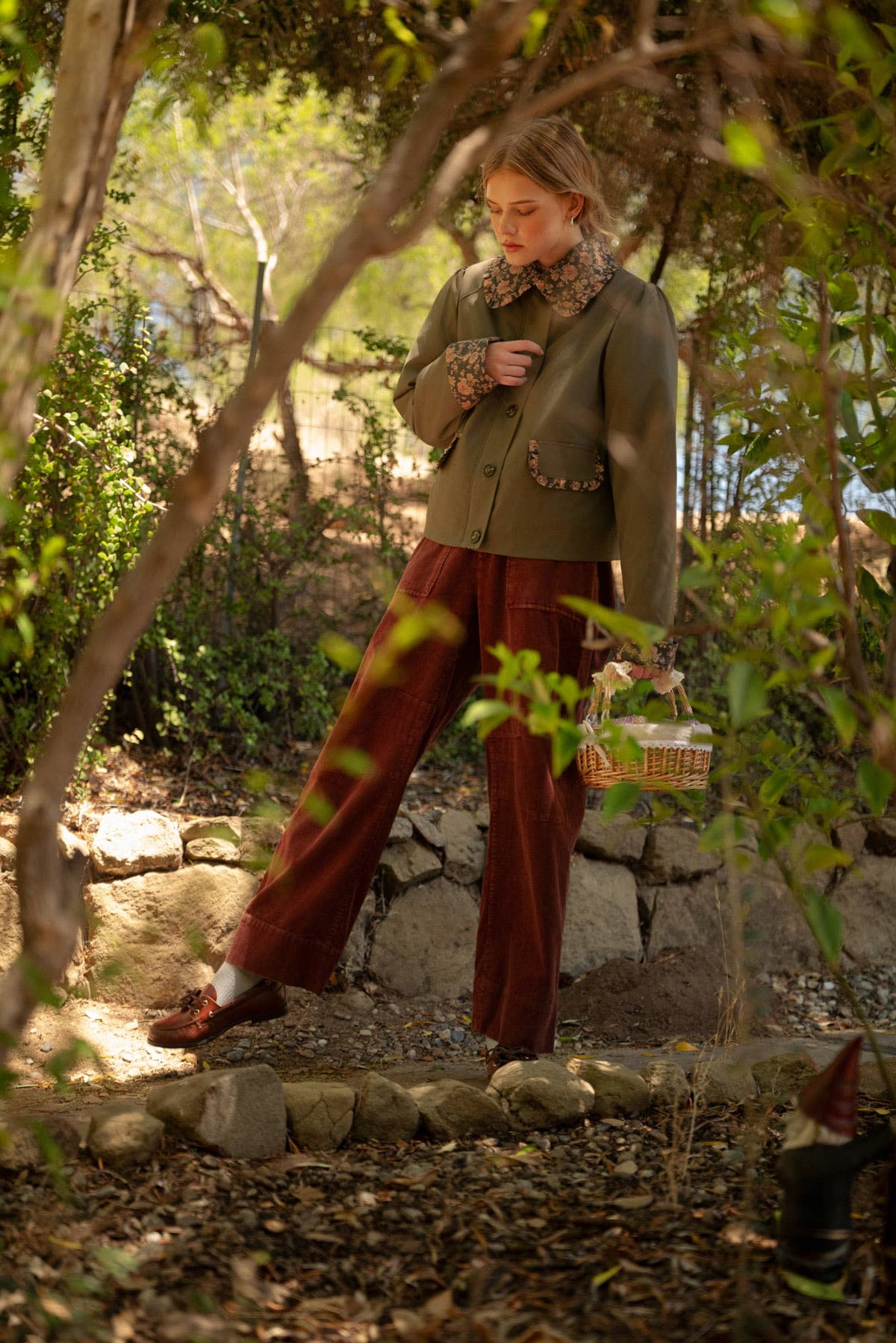 Rose | Utility Jacket with Contrast Floral