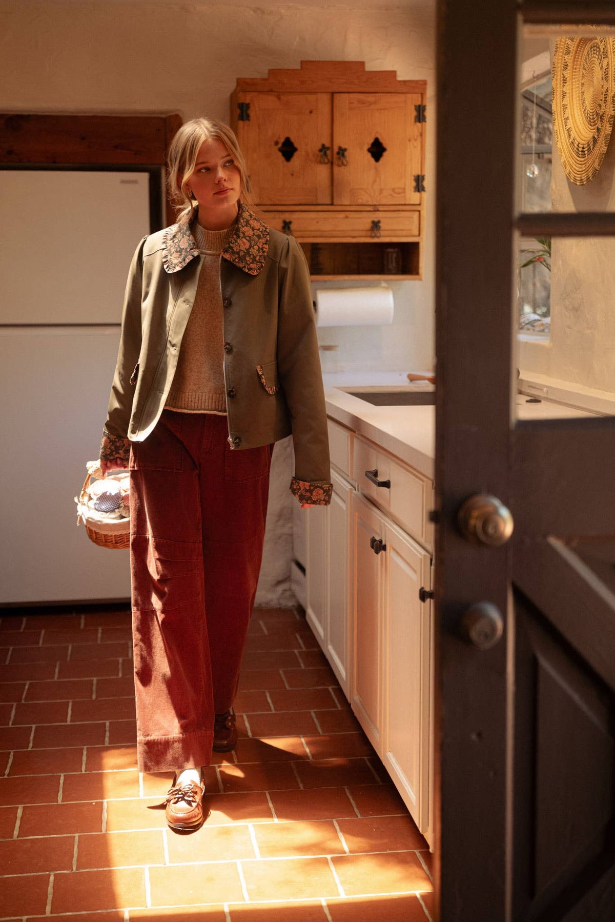 Rose | Utility Jacket with Contrast Floral