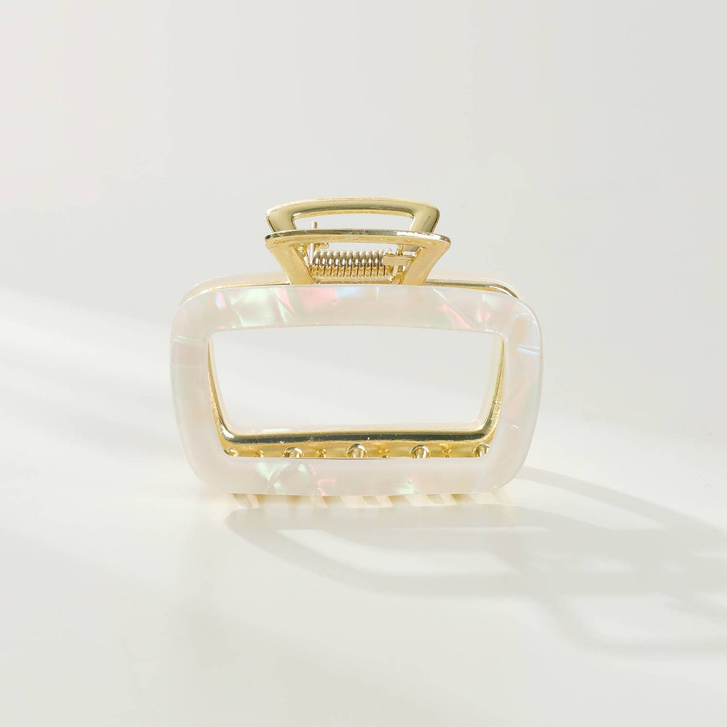 Harlow | Medium Hollow Rectangle Metal Claw Clip