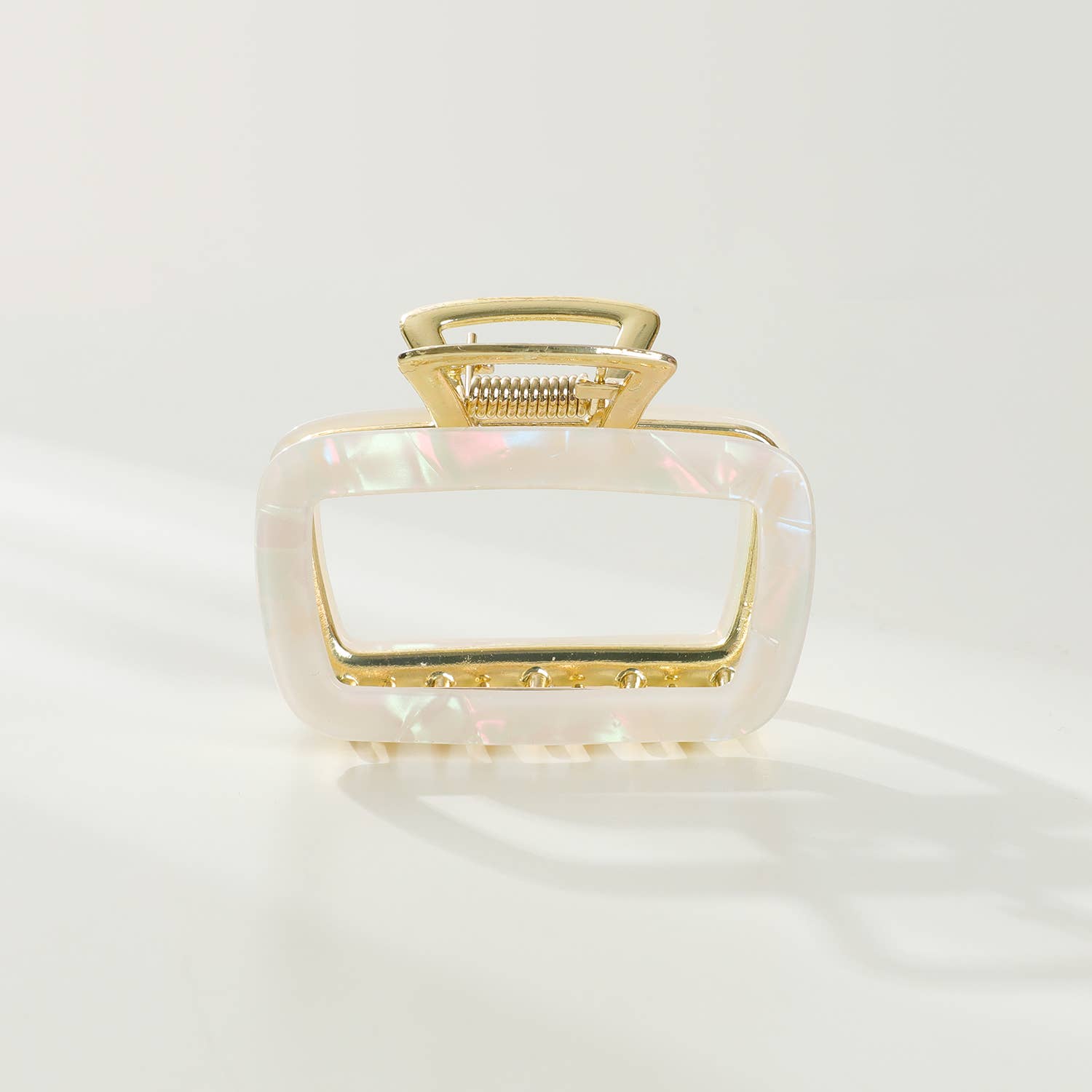 Harlow | Medium Hollow Rectangle Metal Claw Clip