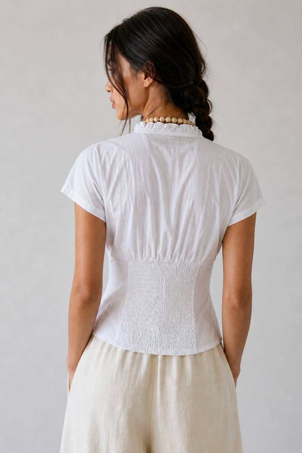 Karina | Soft Stretch Lace Panel Blouse