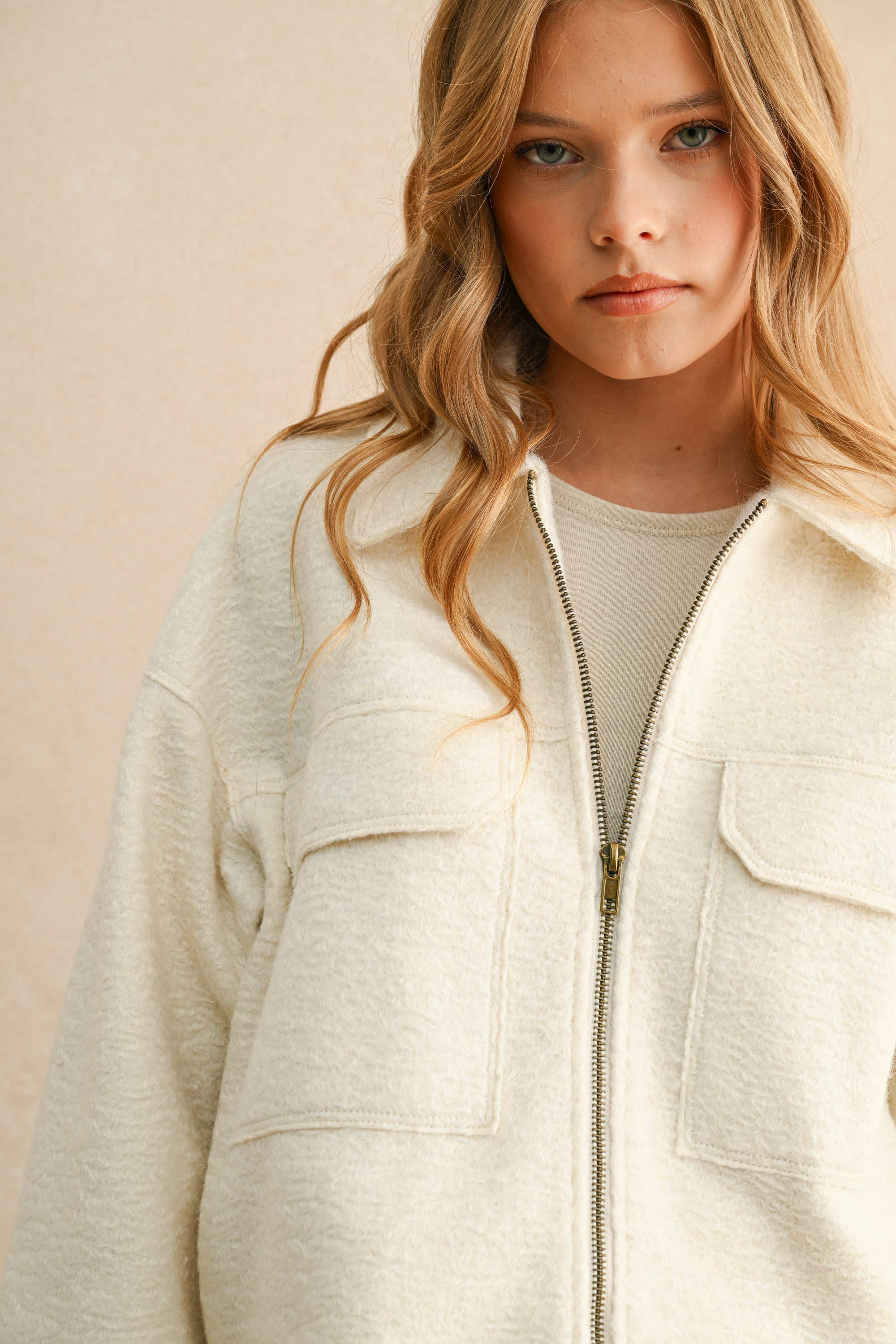 Wren | Big Pocket Front Zipper Closure Jacket