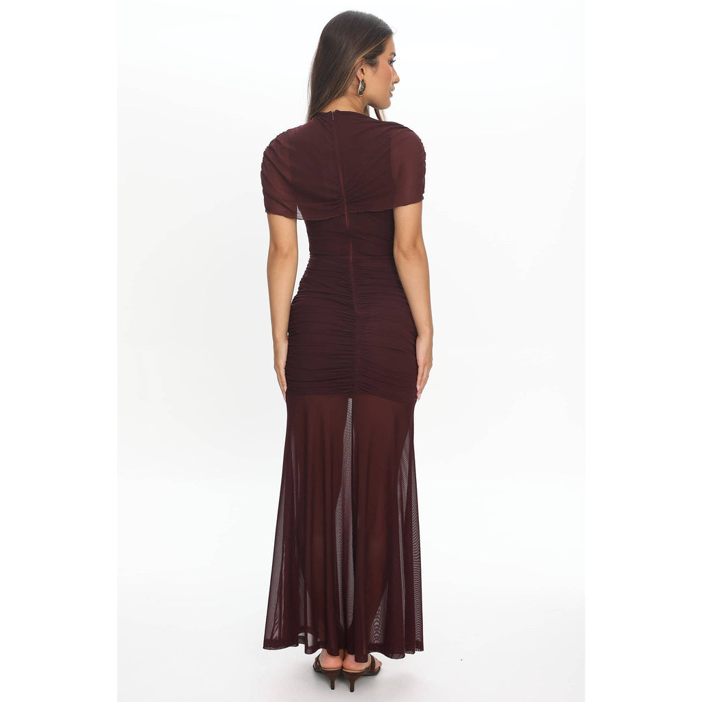 Scorpio | Sheer Overlay Maxi Dress