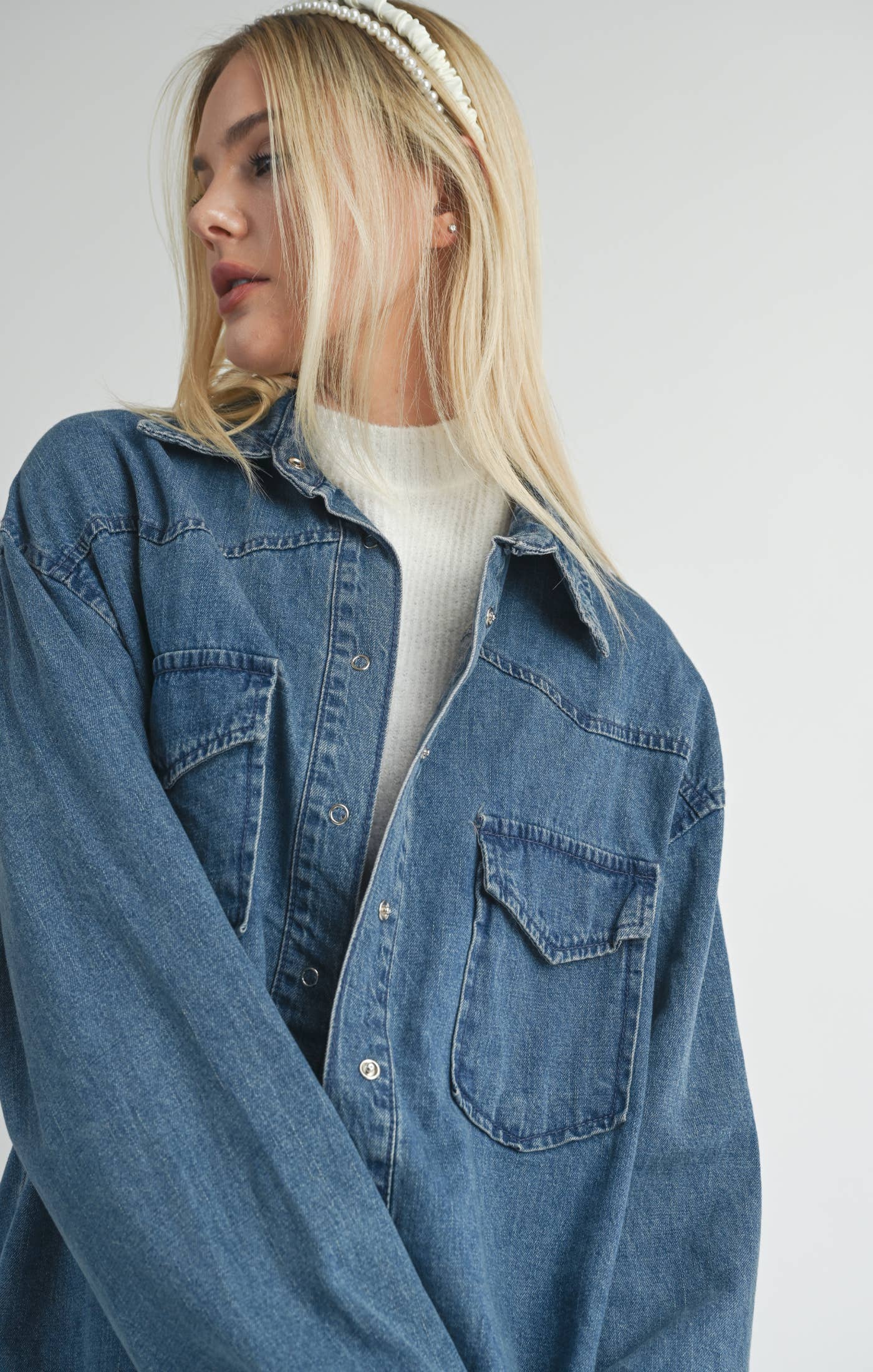 Selfless Oversized Denim Shacket