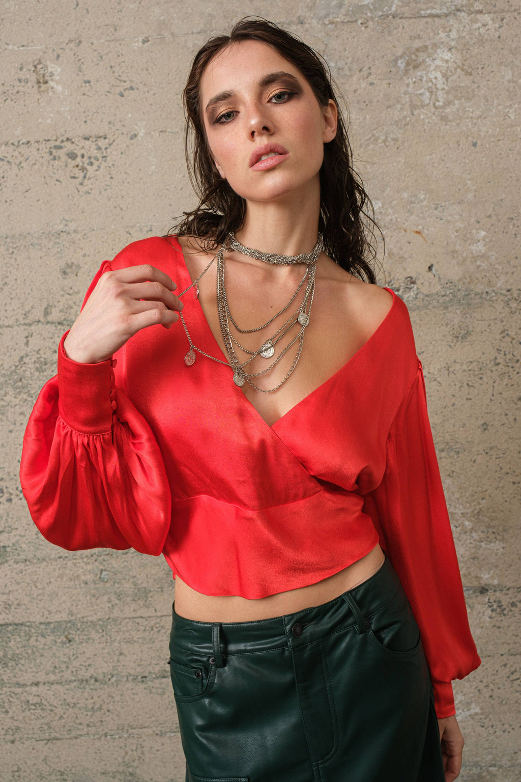 Drew | Satin Blouse