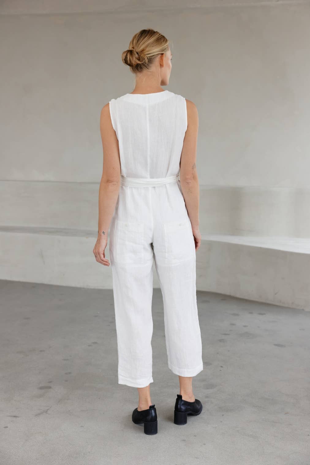 The Teagan Jumpsuit | Relaxed Linen Jumpsuit with Waist Belt