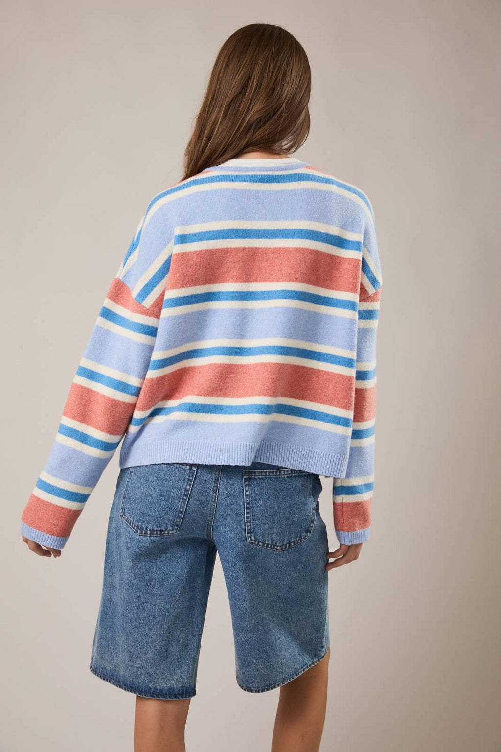Ember | Long Sleeve Striped Soft Cardigan