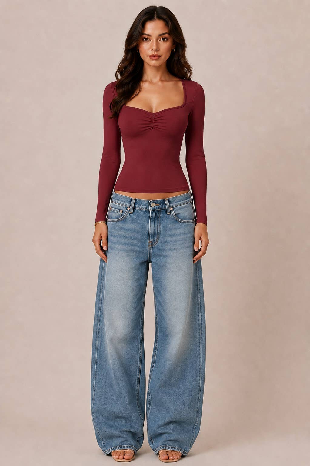 Sweetheart | Ruched Long Sleeve Top