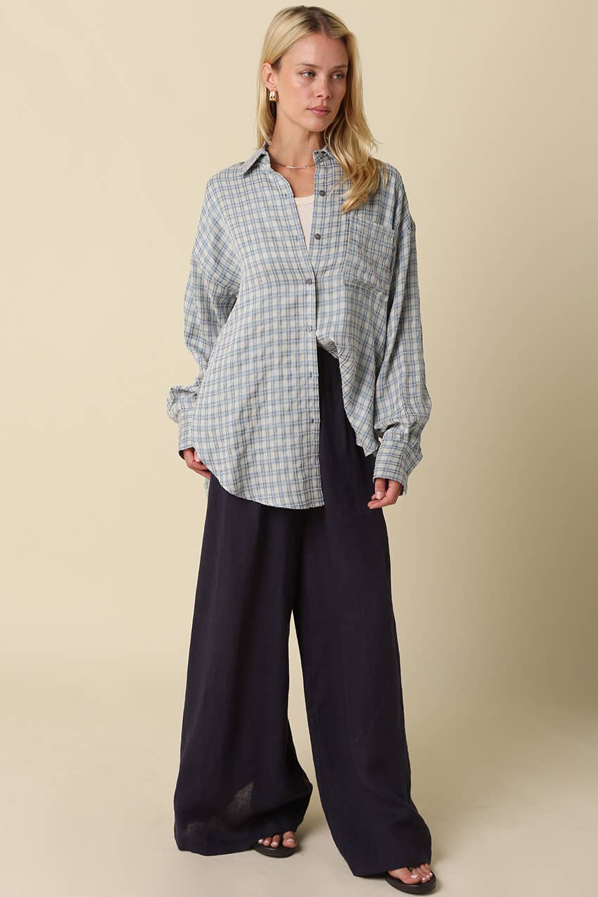 Jerri | 100% Linen Wide-Leg Pants