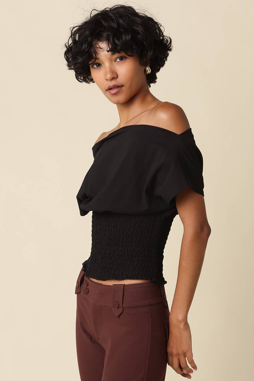 Janey | Off Shoulder Smocked Top