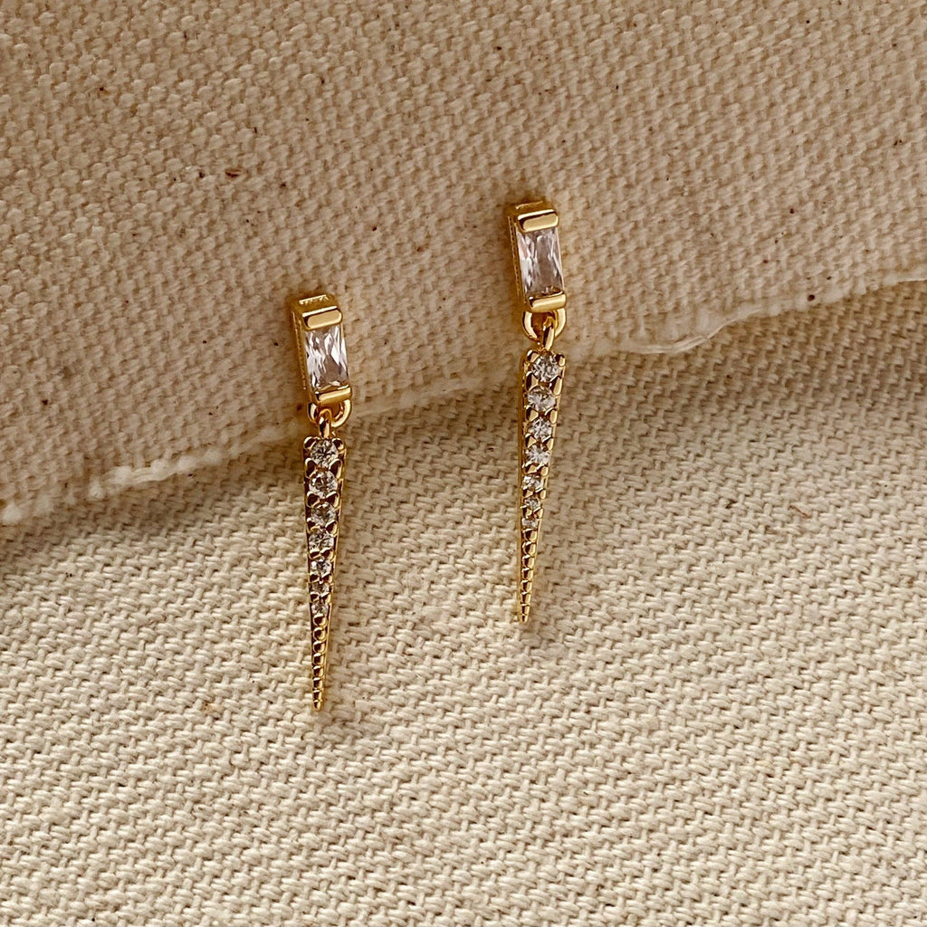 Celia | 18k Gold Filled Earrings w/ Zircon Stones