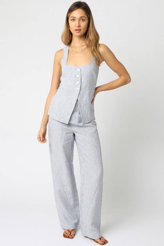 Camilla | Stripe Linen Pants