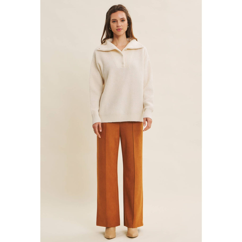 Gaia | Eco-Friendly Wool Waffle Knit Pullover