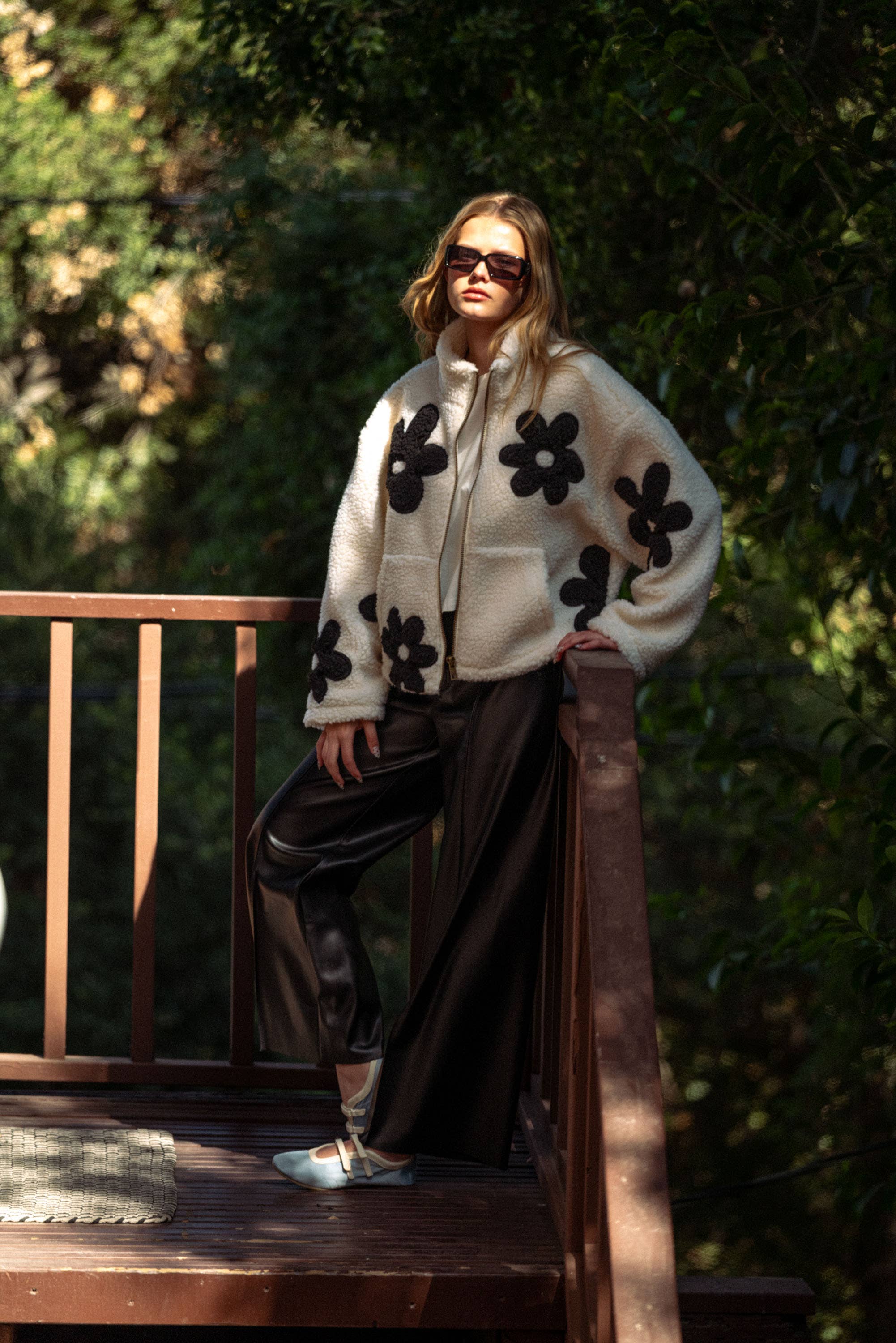 Daisy | Patch Sherpa Jacket