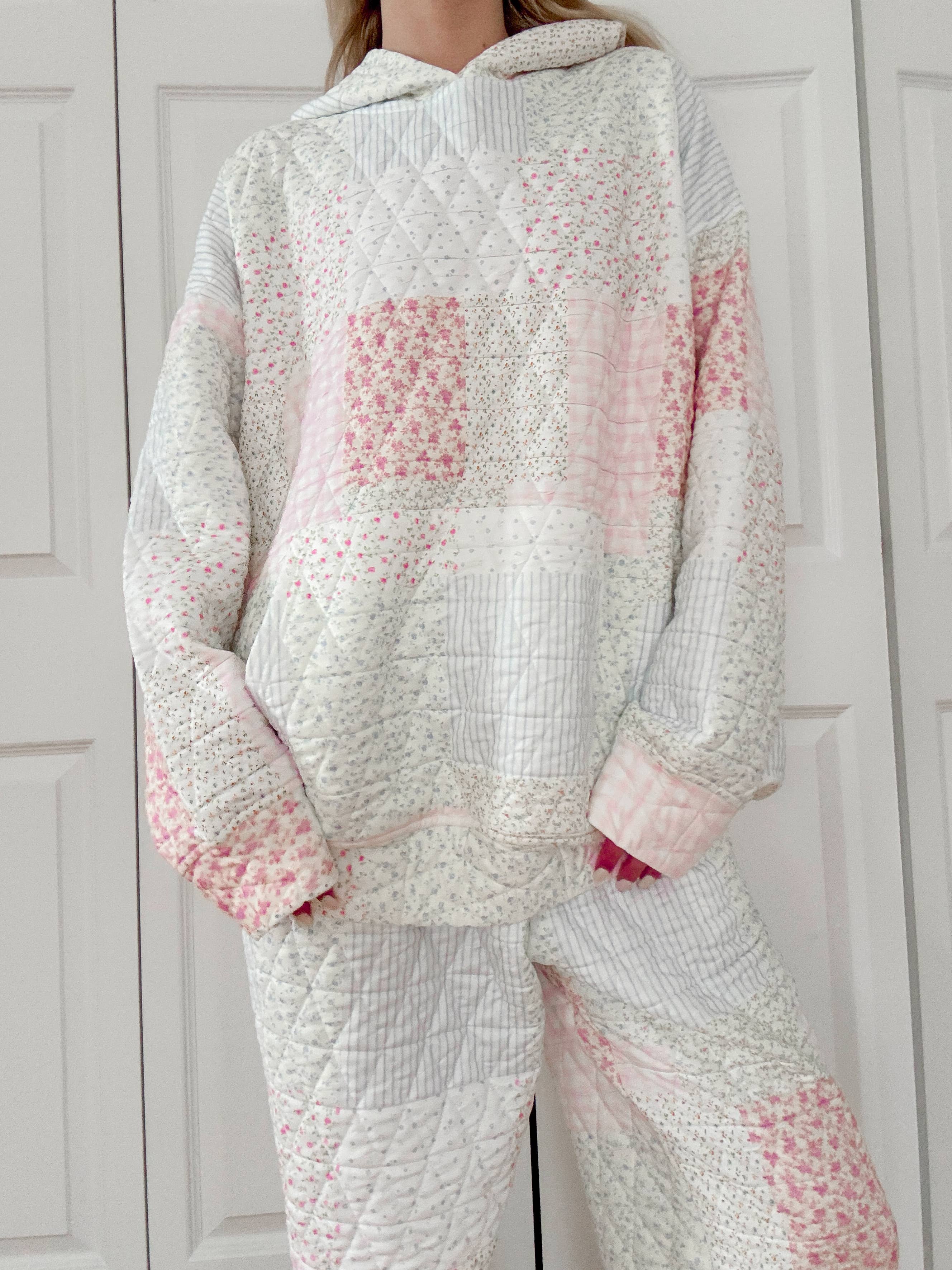 Lucy | Quilted Pastel Hoodie