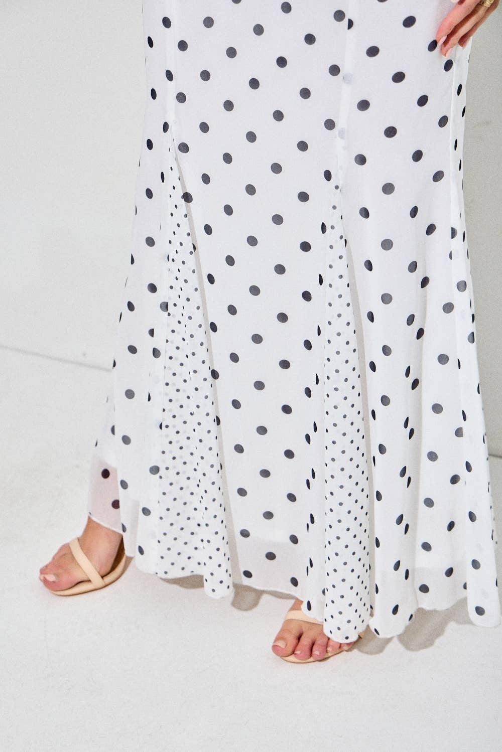 June | Polka Dot Strapless Maxi Dress