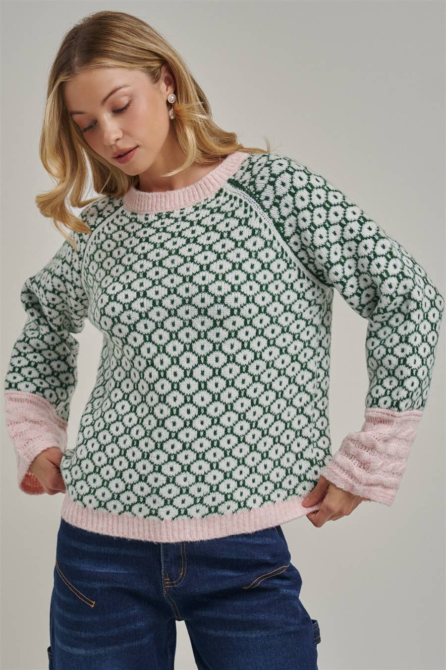 Louisa | Loose Geometric Sweater